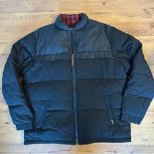 Men's XL Woolrich Woolen Mills Duck Down Wool Puffer Jacket